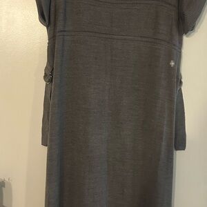 New York & Company Charcoal Long Sleeve Dress